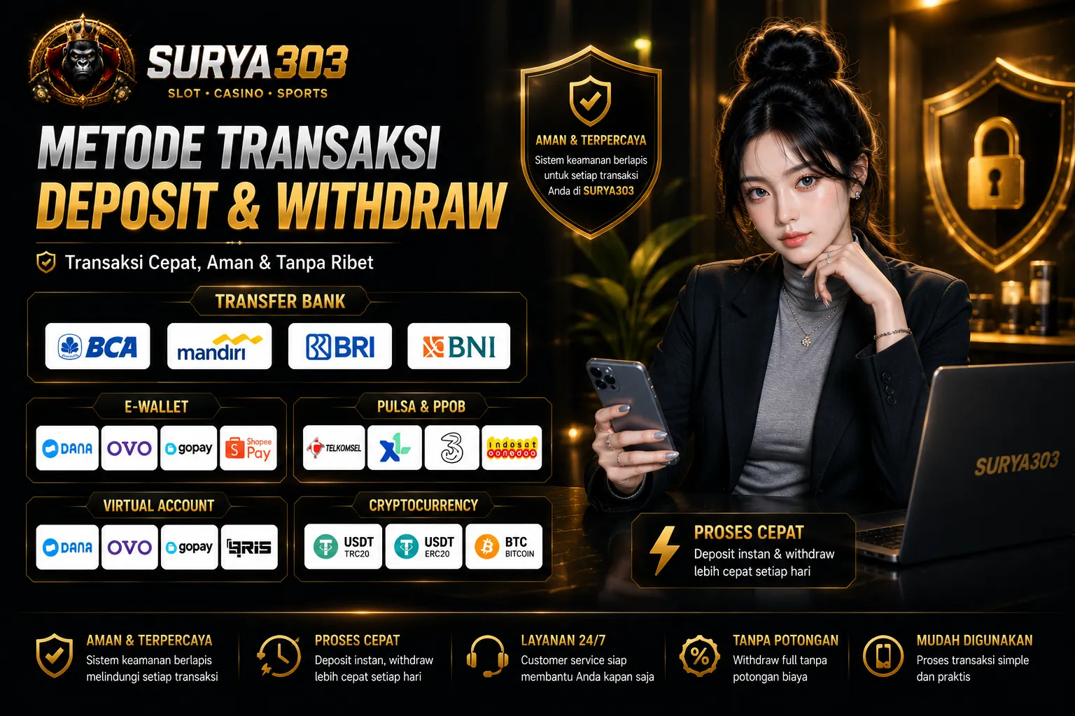 Metode pembayaran SURYA303